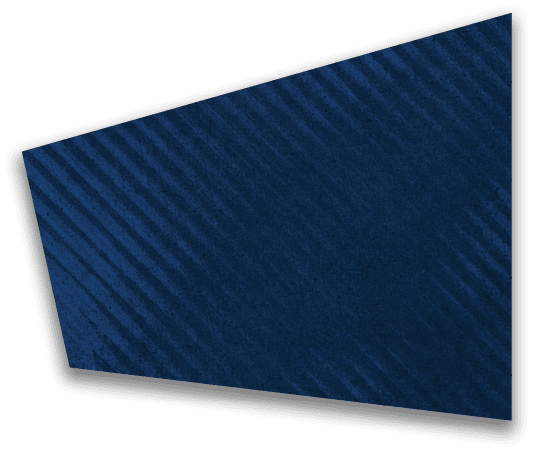 A dark trapezoidal shape with diagonal striped patterns and a subtle shadow on a white background. Description generated by AI