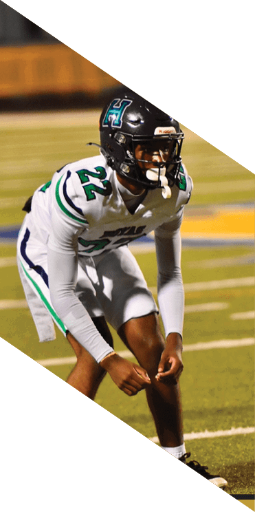 A group of football players wearing headphones and smiling. AI generated content