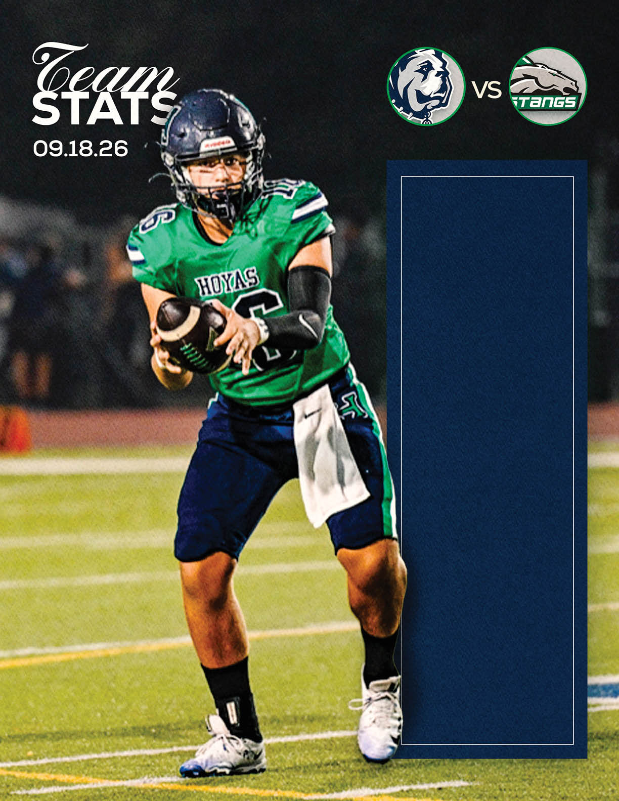 A football player is kicking a football. Description generated by AI