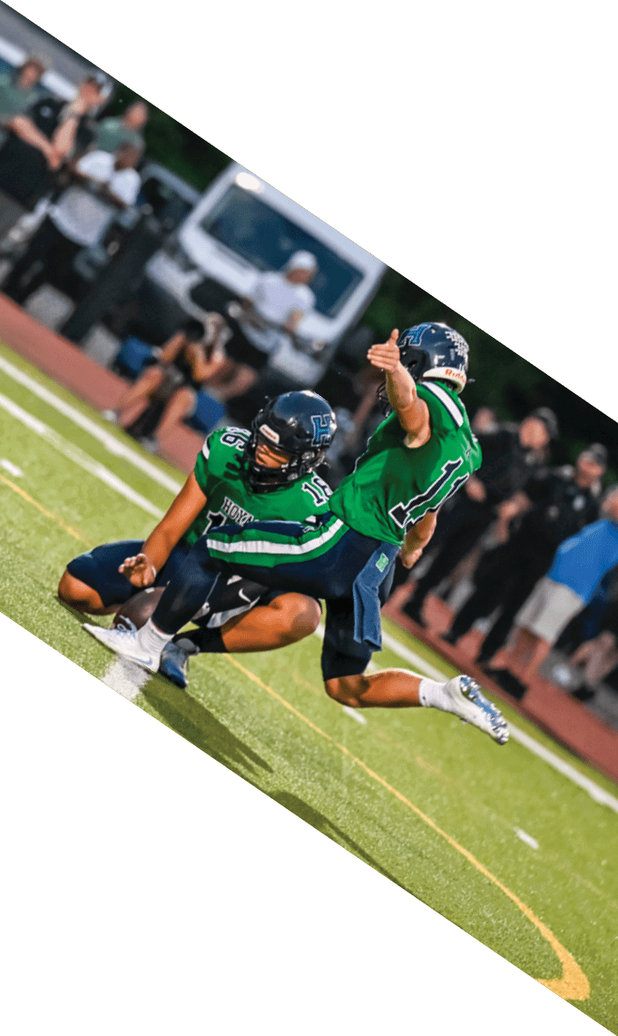 A group of football players pose for a picture. AI generated content