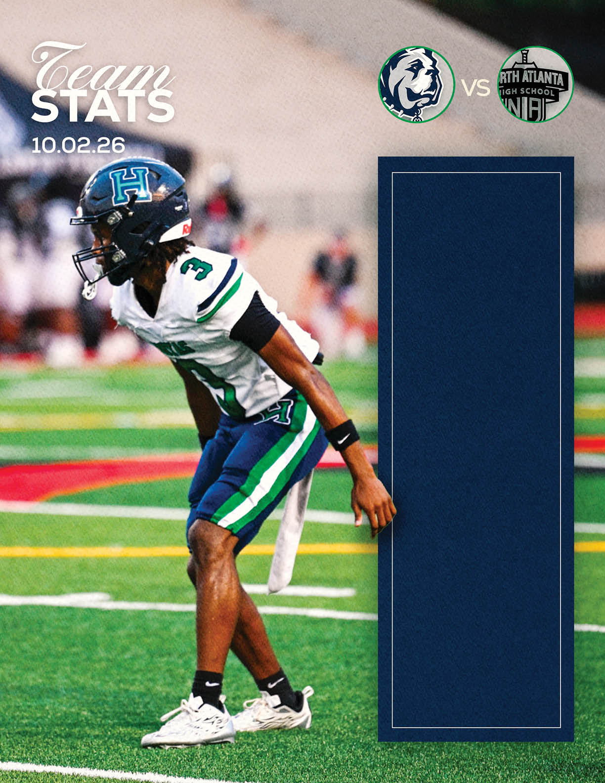 A football player is kicking a football. Description generated by AI