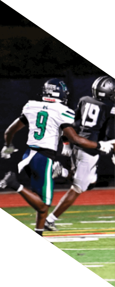 A football player wearing a white jersey with the number 86 catches a football in the air. AI generated content