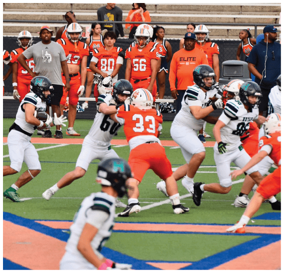 A group of football players celebrating a victory. AI generated content