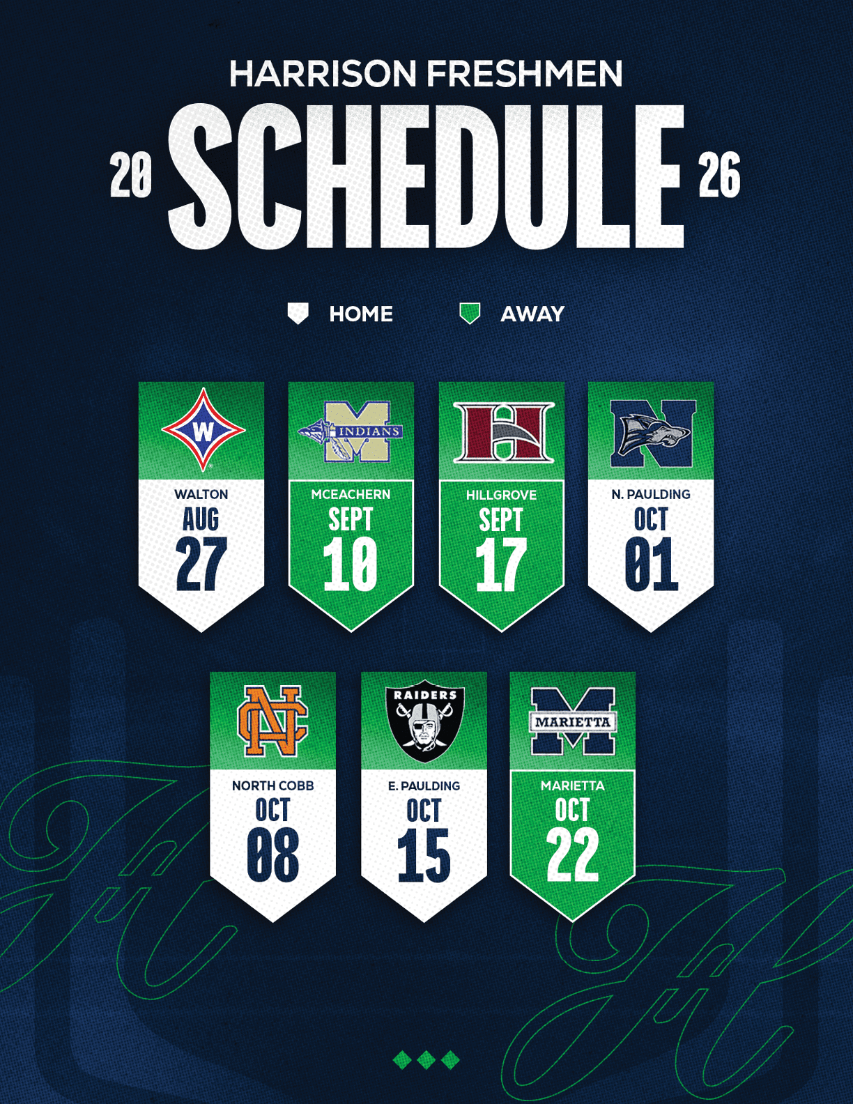 A football schedule for the 2014 season. Description generated by AI