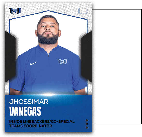 Education: Texas Tech coaching EXP: 2 years yrs at Hebron: First YEa