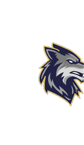 A stylized, fierce wolf head logo with sharp teeth and a dark blue and gray color scheme outlined in gold. Description generated by AI