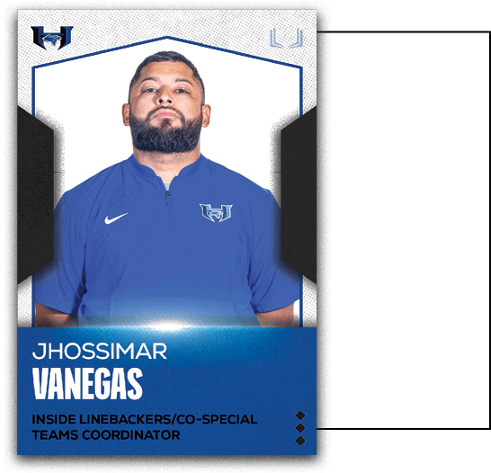 Education: Texas Tech coaching EXP: 2 years yrs at Hebron: First YEa