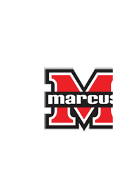 A bold red letter M outlined in black and white with the word “marcu" in lowercase white letters across the middle. Description generated by AI