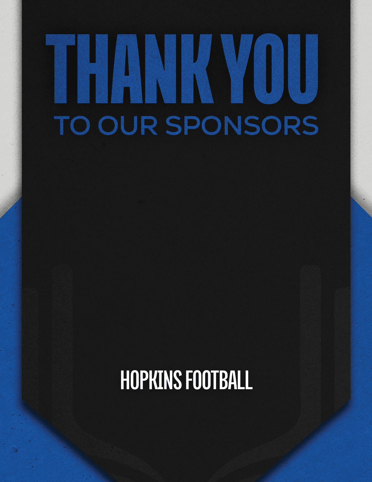 A blue and red banner with the words “Esterro Football" written on it. Description generated by AI