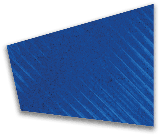 A dark trapezoidal shape with diagonal striped patterns and a subtle shadow on a white background. Description generated by AI