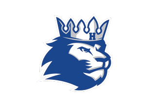 A blue and red logo of a lion. Description generated by AI