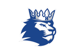 A blue and red logo of a lion. Description generated by AI