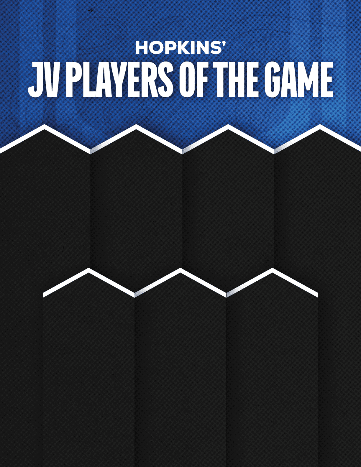 A red and blue poster with a white border. Description generated by AI