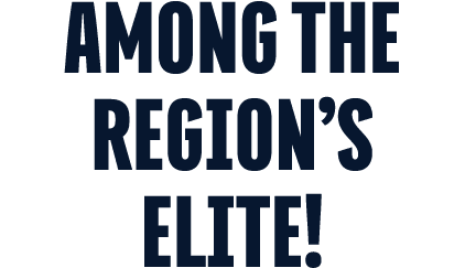 AMONG THE REGION’S ELITE!
