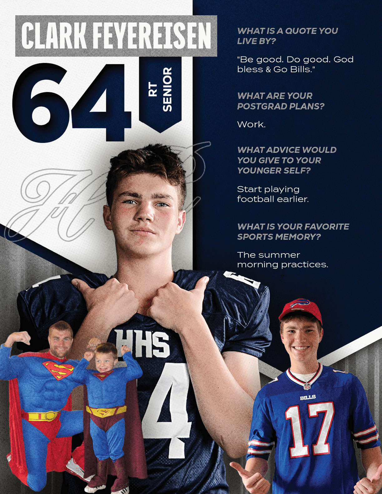A football player wearing a blue and red jersey with the number 15 on the back. Description generated by AI