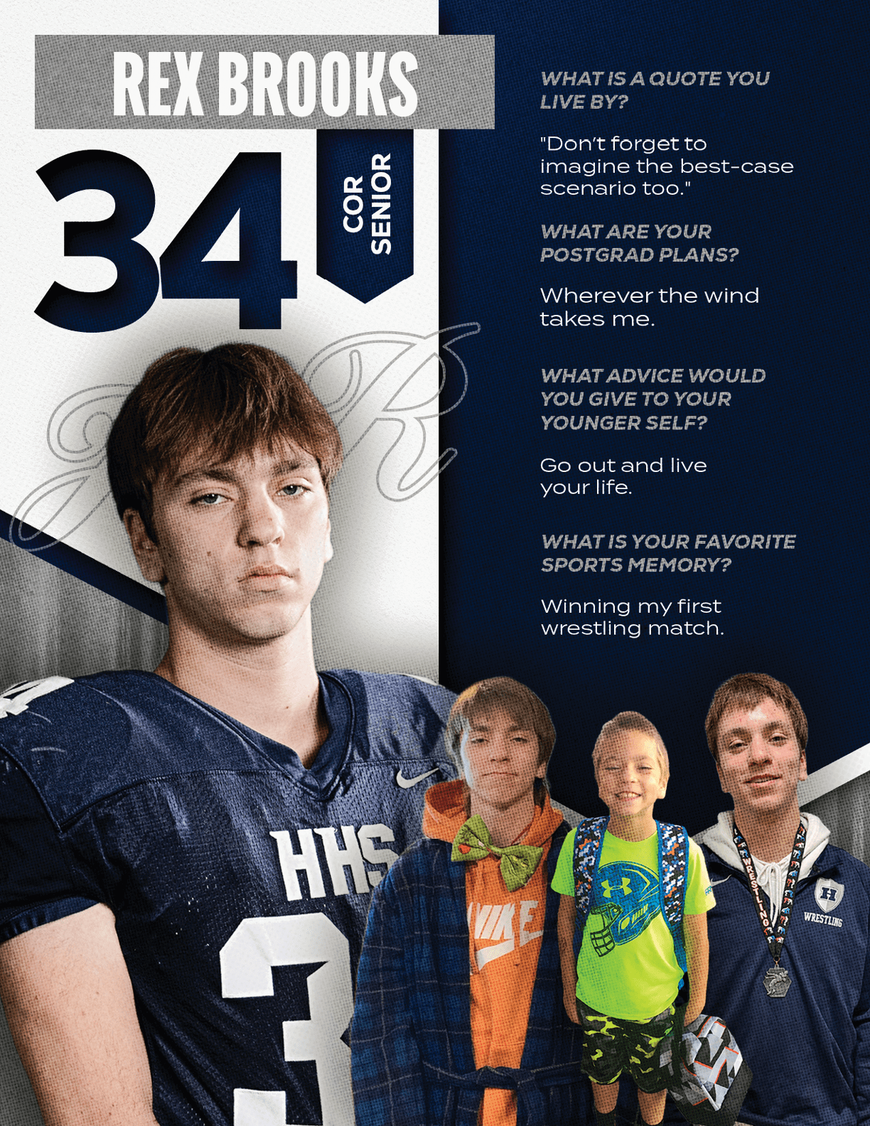 A football player wearing a blue and red jersey with the number 15 on the back. Description generated by AI