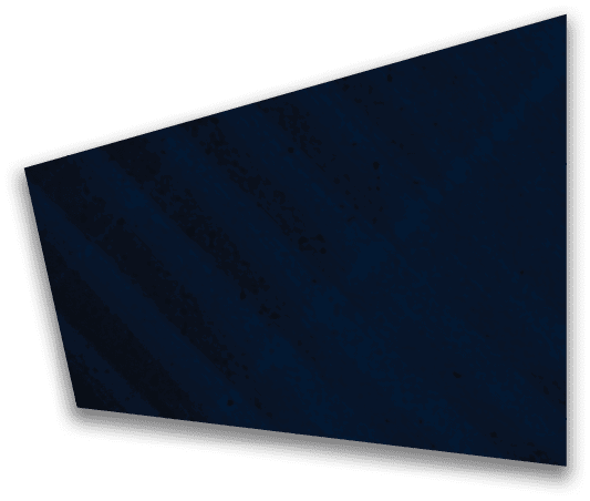 A dark trapezoidal shape with diagonal striped patterns and a subtle shadow on a white background. Description generated by AI