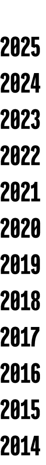 2026 2025 2024 2023 2022 2021 2020 2019 2018 2017 2016 2015 2014