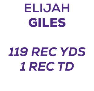 elijah giles 119 rec yds 1 rec td