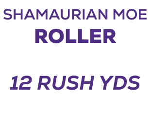 shamaurian moe roller 12 rush yds