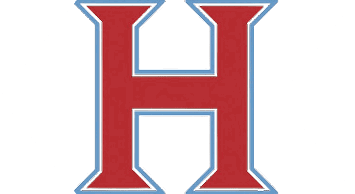 A large red letter H with a thin blue outline on a white background. Description generated by AI
