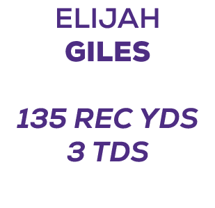 elijah giles 135 rec yds 3 tds