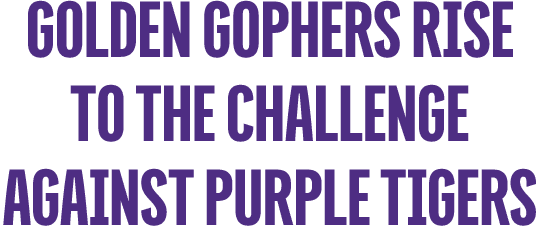golden gophers rise to the challenge against purple tigers