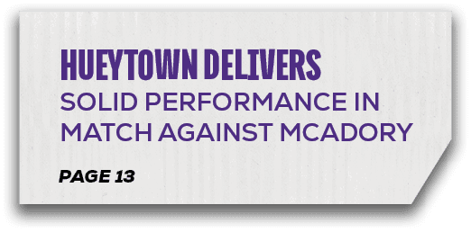 page 13,hueytown delivers solid performance in match against mcador