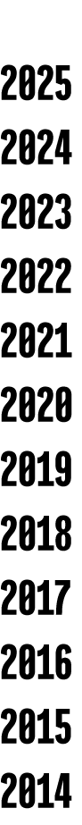 2026 2025 2024 2023 2022 2021 2020 2019 2018 2017 2016 2015 2014