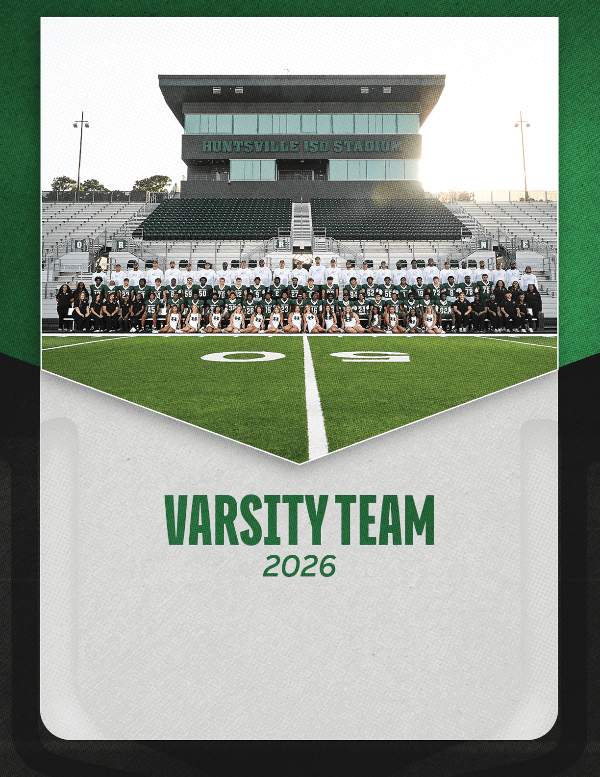 A group of football players sitting on a bench. Description generated by AI