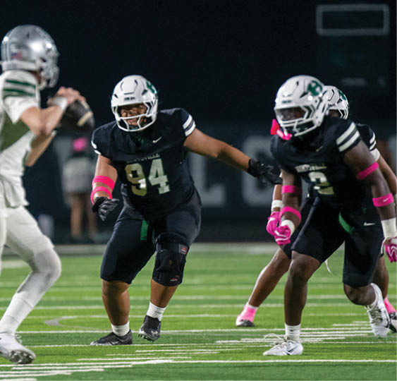 A group of football players celebrating a victory. AI generated content