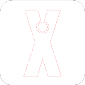 A red and white X. Description generated by AI