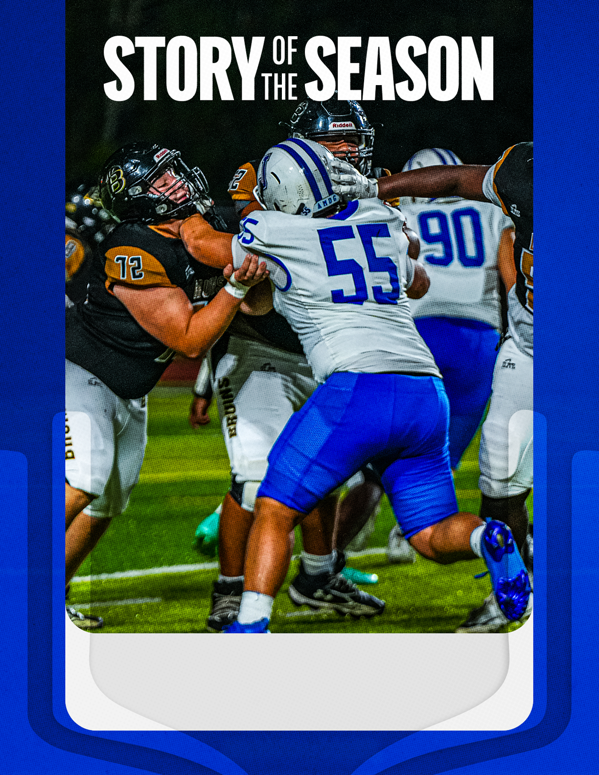 A group of football players huddled together. Description generated by AI