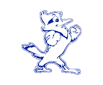 A blue and red logo of a lion. Description generated by AI