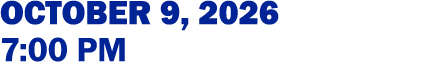october 9, 2026 7:00 PM