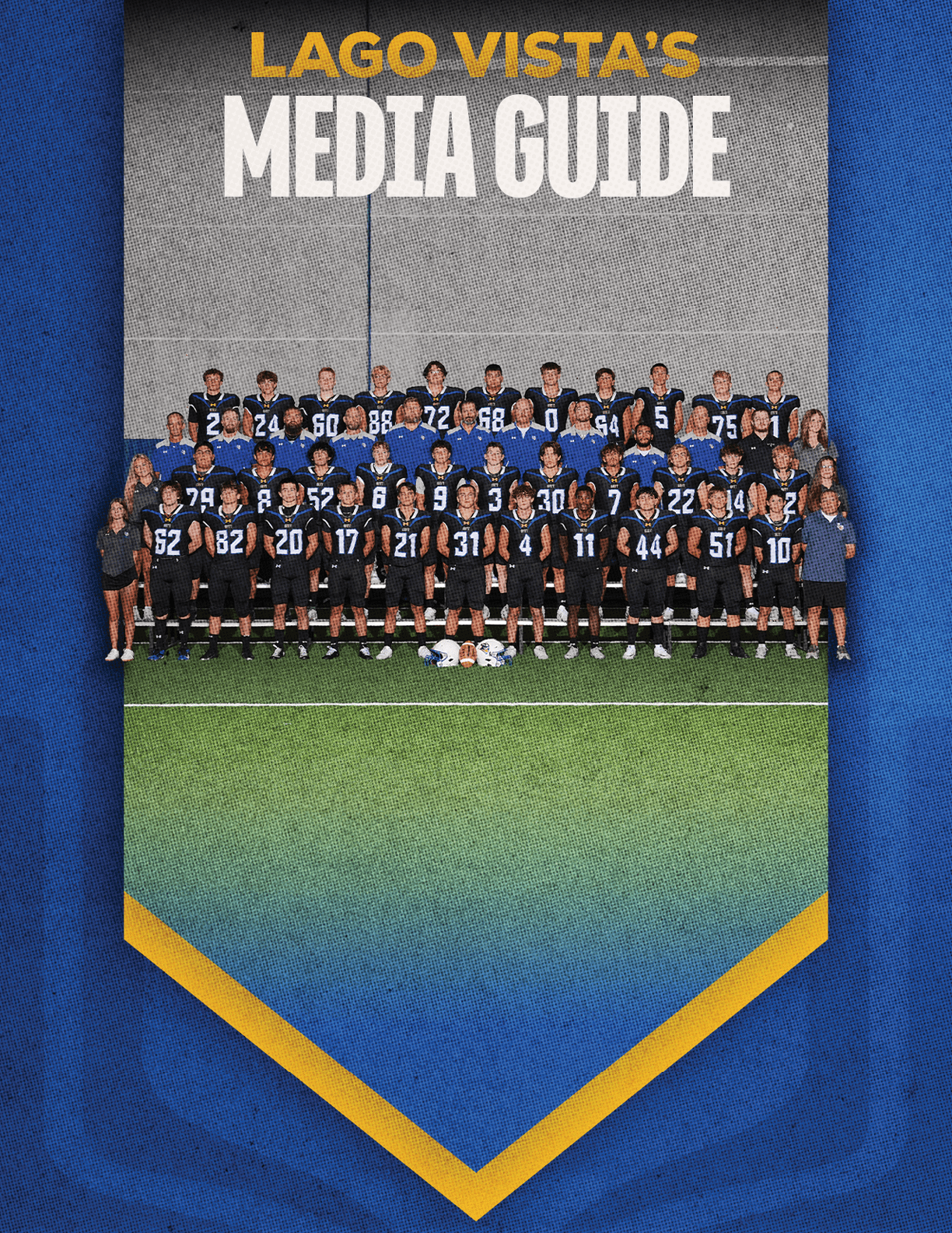 A group of football players huddled together. Description generated by AI