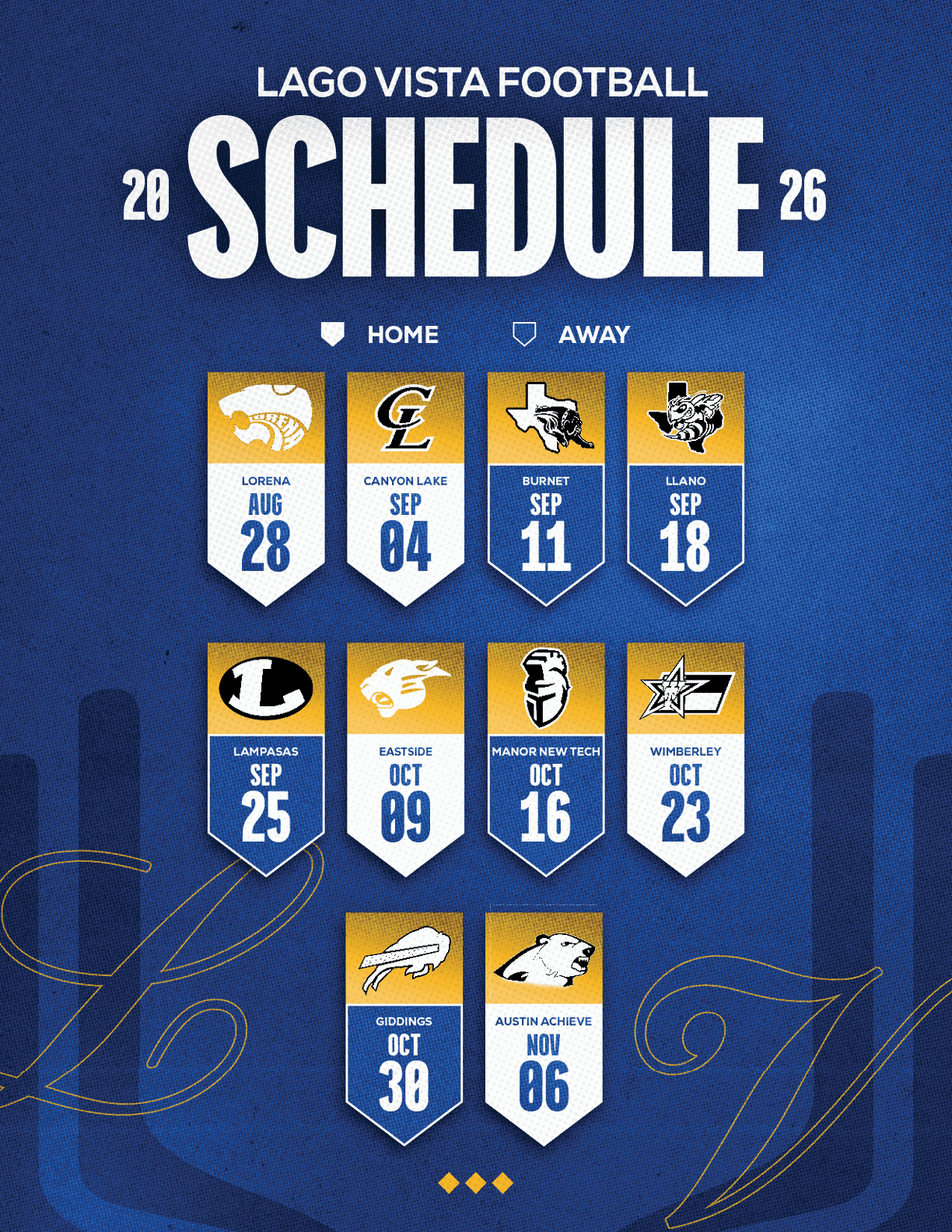 A football schedule for the 2014 season. Description generated by AI