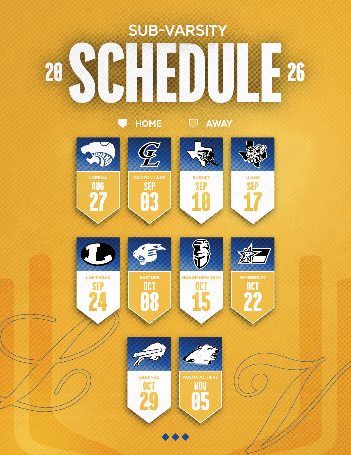 A football schedule for the 2014 season. Description generated by AI