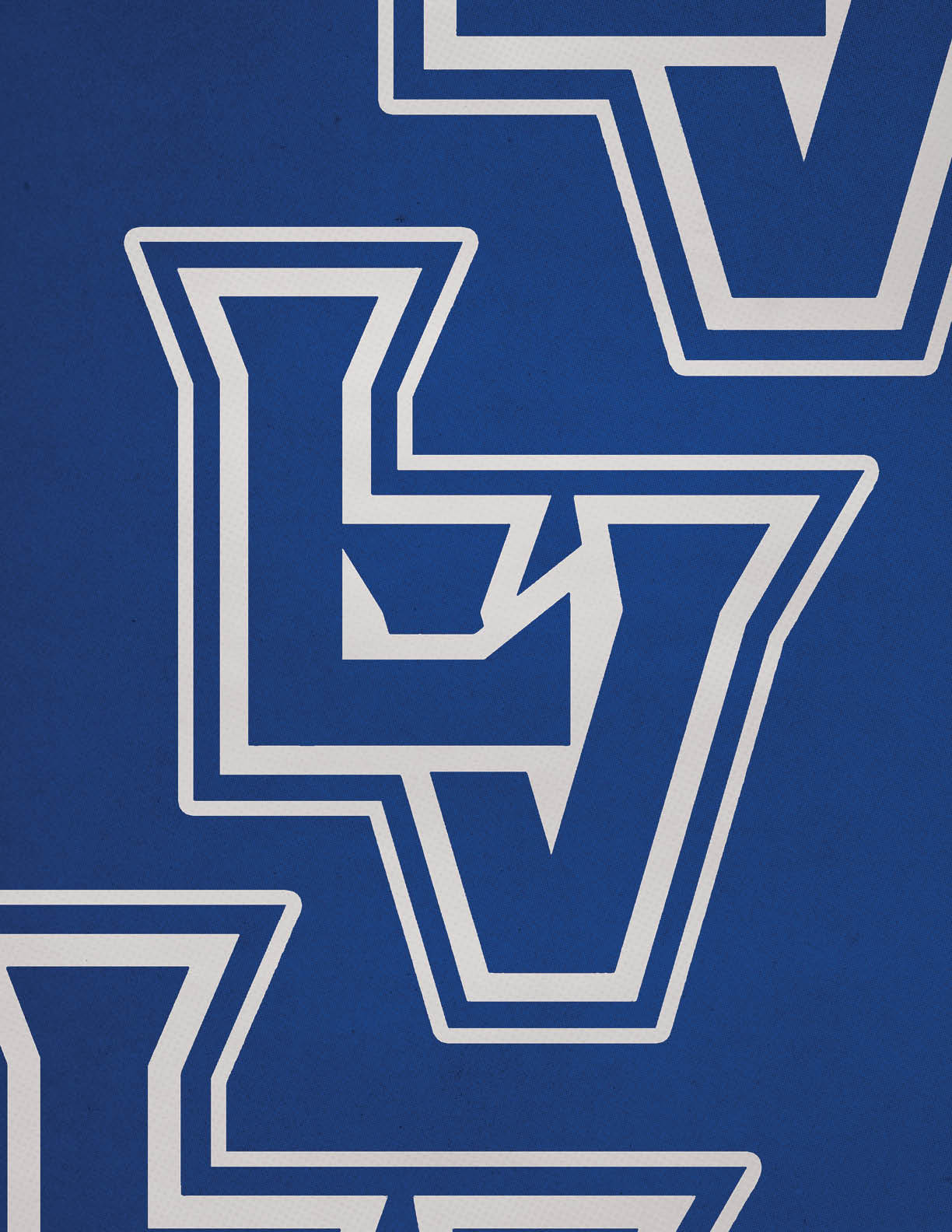 A green and gold design with the letters M and V. Description generated by AI