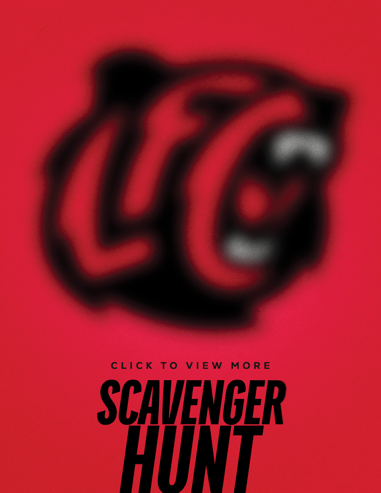 A red and black logo for the LFC Scavenger Hunt. Description generated by AI