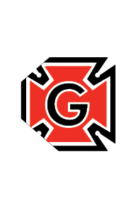 A red and black logo with the letter G. Description generated by AI