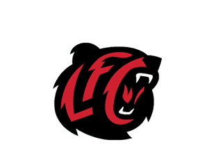 A black and red logo with a bear's head. Description generated by AI