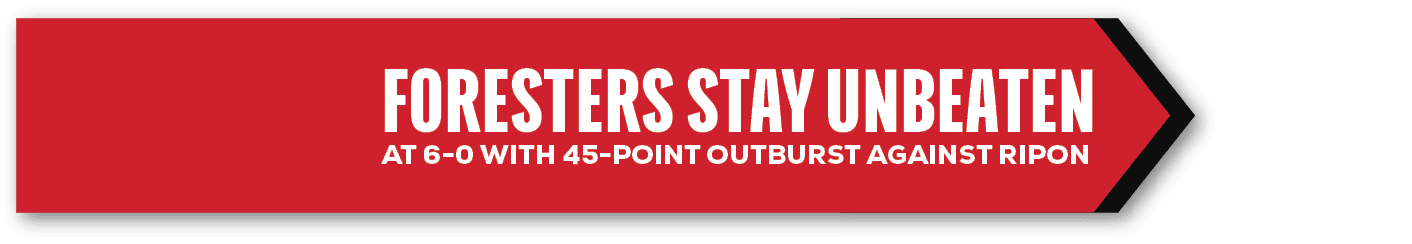 Foresters Stay Unbeaten at 6 0 With 45 Point Outburst Against Ripo
