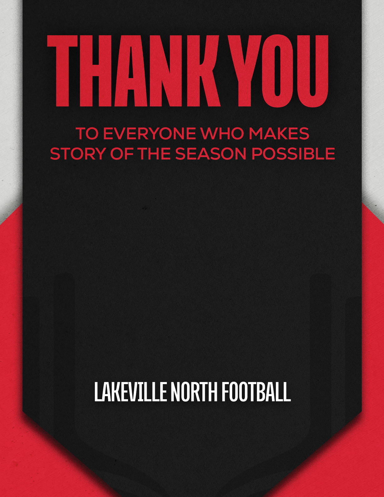 A black and red sign that says “Thank You" on it. Description generated by AI