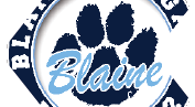 A circular logo featuring a large paw print with the word Blaine in cursive script and the text EST 1972 around the edge. Description generated by AI