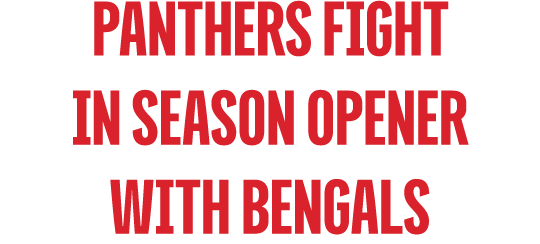 panthers fight in season opener with bengals