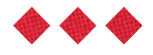 Three black diamond shapes with a subtle grid pattern are evenly spaced on a white background. Description generated by AI