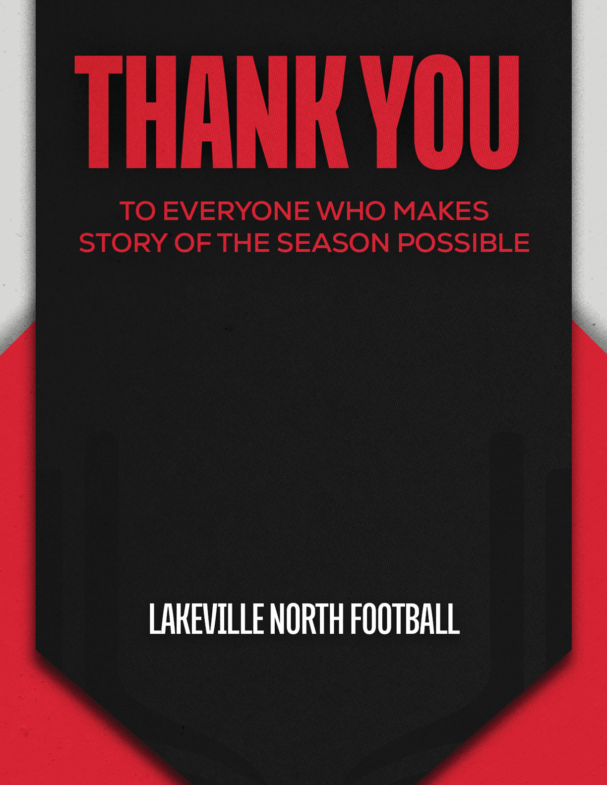 A black and red sign that says “Thank You" on it. Description generated by AI