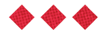 Three black diamond shapes with a subtle grid pattern are evenly spaced on a white background. Description generated by AI