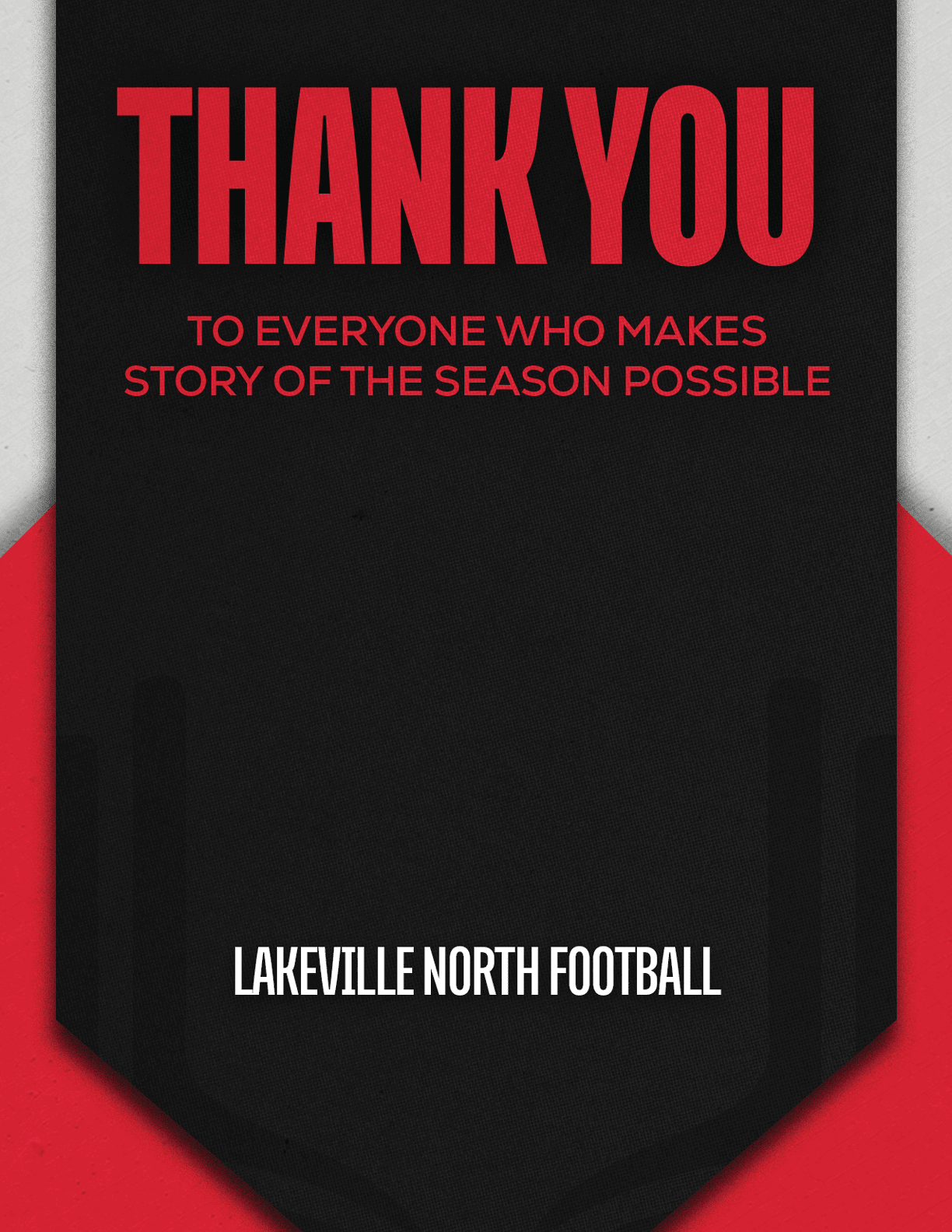A black and red sign that says “Thank You" on it. Description generated by AI